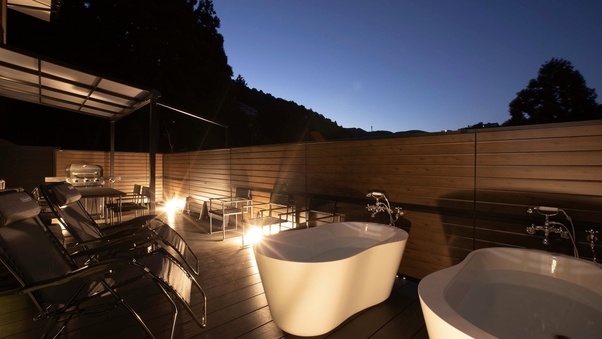 天然温泉・サウナ・露天風呂を楽しむ自然に囲まれた一棟貸別荘